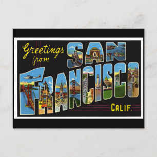 Postale Carte Vintage de San Francisco