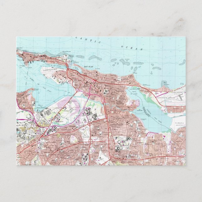 Postale Carte vintage de San Juan Porto Rico (1969) (Devant)