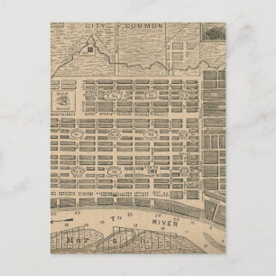 Postale Carte vintage de Savannah Georgia (1818)