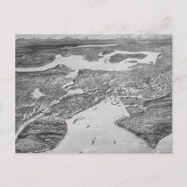 Postale Carte vintage de Seattle (1908) (Devant)