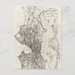 Postale Carte vintage de Seattle Washington