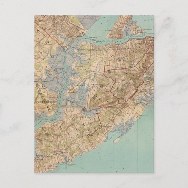 Postale Carte vintage de Staten Island (1891) (Devant)