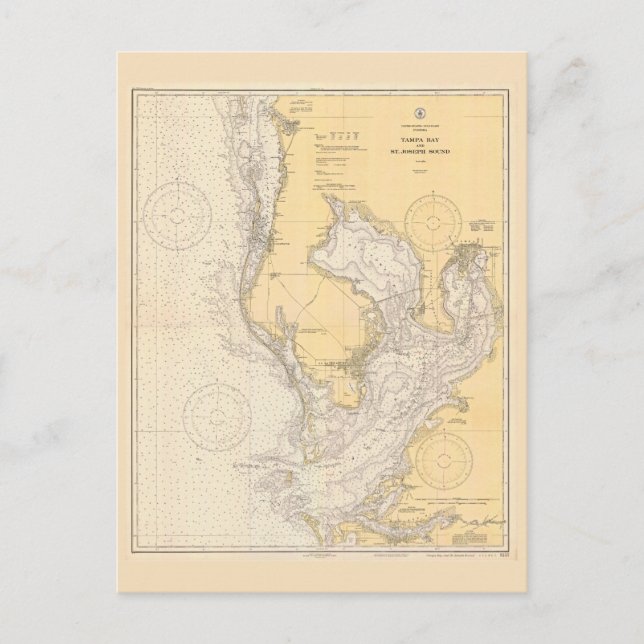 Postale Carte vintage de Tampa Bay, Floride (Devant)