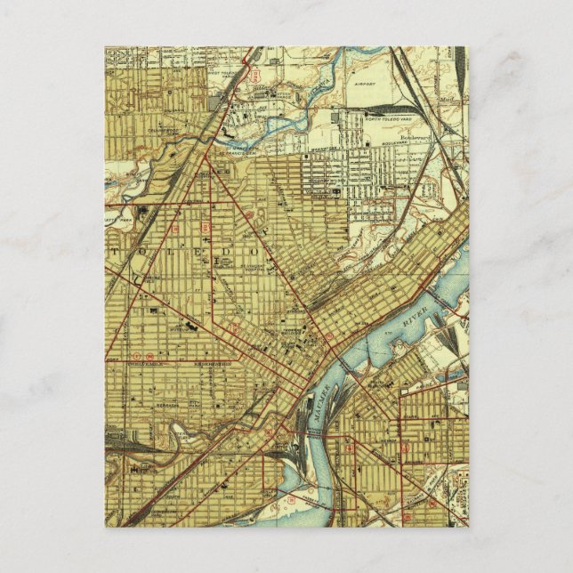 Postale Carte vintage de Toledo Ohio (1938) (Devant)