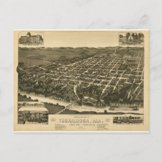 Postale Carte vintage de Tuskaloosa, Alabama - 1887