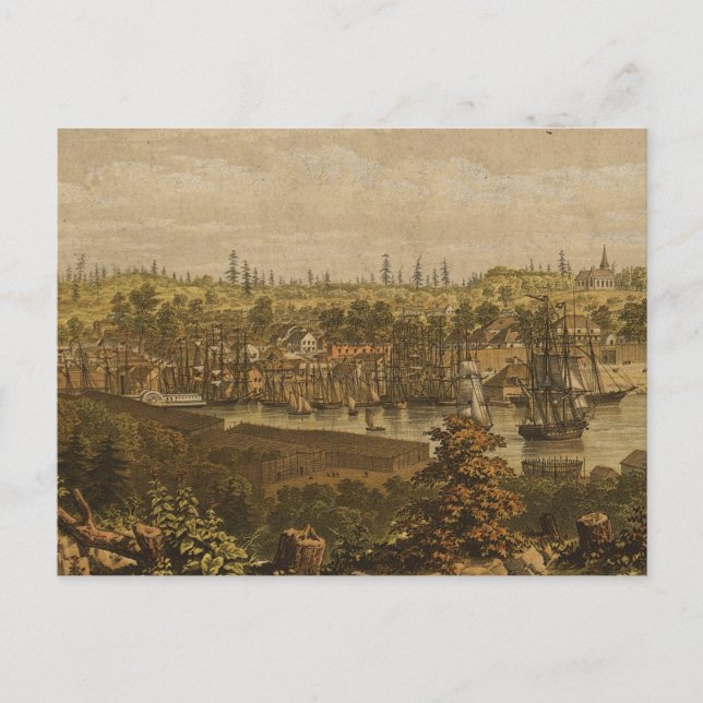 Postale Carte vintage de Victoria Vancouver (1860) (Devant)