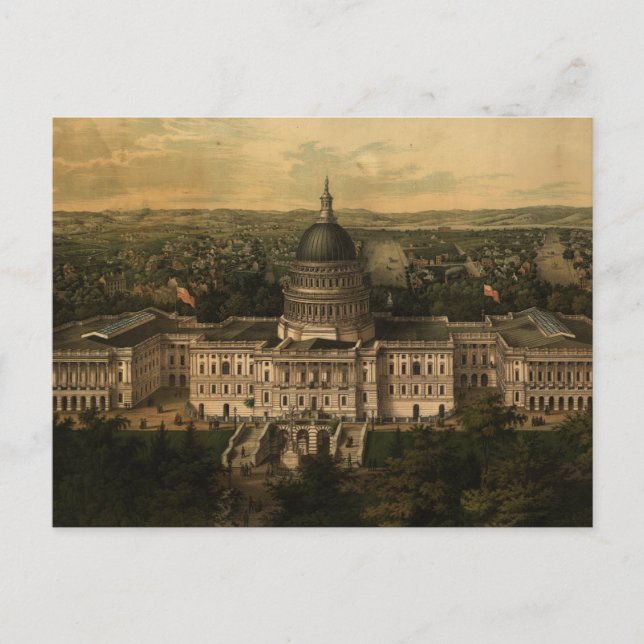 Postale Carte vintage de Washington D.C. (1857) (Devant)