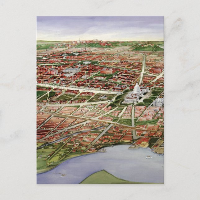 Postale Carte vintage de Washington D.C. (1901) (Devant)
