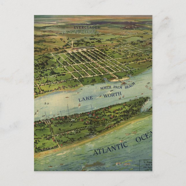 Postale Carte vintage de West Palm Beach (1915) (Devant)