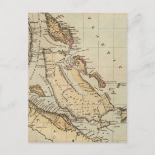 Postale Carte vintage des Bahamas (1823)