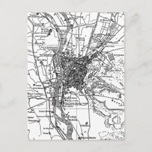 Postale Carte vintage du Caire Egypte (1911)