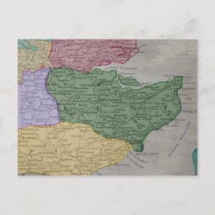 Postale Carte vintage du Comté de Kent, Angleterre