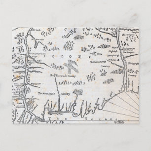 Postale Carte vintage du Connecticut