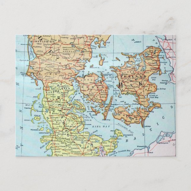 Postale Carte vintage du Danemark (1905) (Devant)