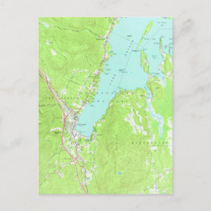 Postale Carte vintage du lac George New York (1966) 2