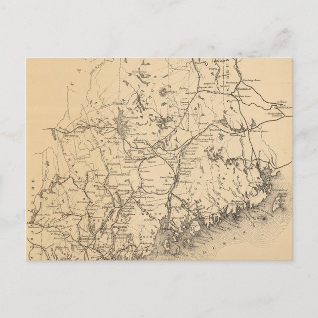 Postale Carte vintage du Maine (1894) (Devant)