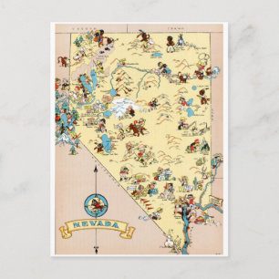 Postale Carte Vintage du Nevada