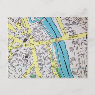 Postale Carte Vintage du Nouveau-Brunswick, NJ