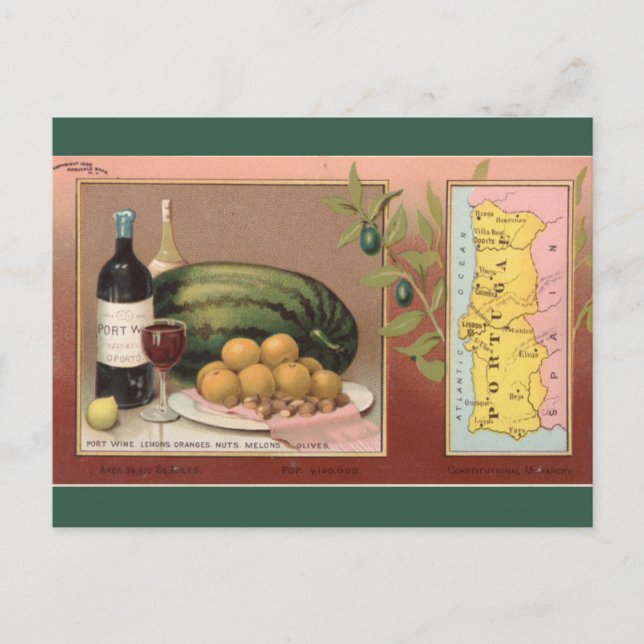 Postale Carte Vintage du Portugal (Devant)