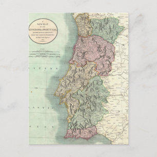 Postale Carte vintage du Portugal (1801)