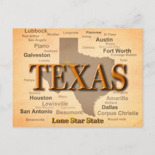 Postale Carte Vintage du Texas