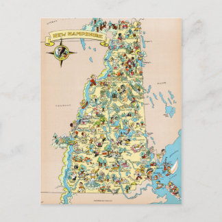 Postale Carte Vintage Funny du New Hampshire