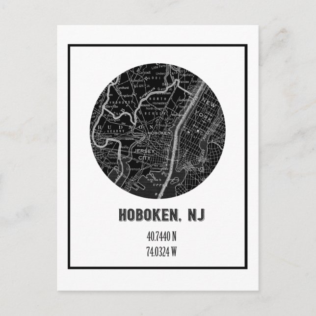 Postale Carte Vintage Hoboken New Jersey (Devant)