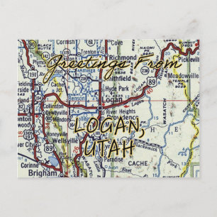 Postale Carte Vintage Logan Utah