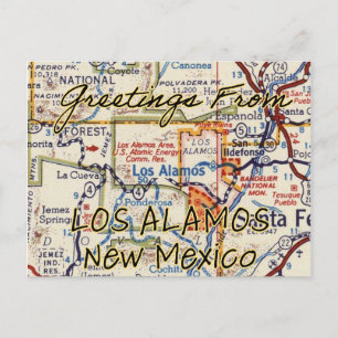 Postale Carte Vintage Los Alamos NM