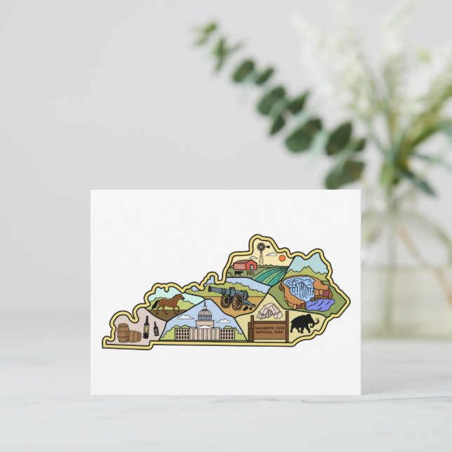 Postale Carte vintage Louisville Lexington Kentucky (Debout devant)