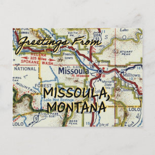 Postale Carte Vintage Missoula MT