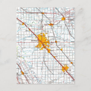 Postale Carte Vintage Modesto California
