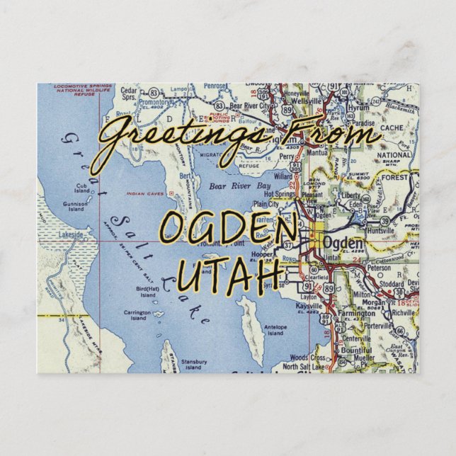 Postale Carte Vintage Ogden Utah (Devant)