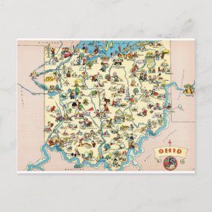 Postale Carte Vintage Ohio Funny