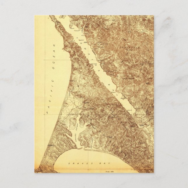 Postale Carte Vintage Point Reyes California (Devant)