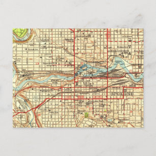 Postale Carte Vintage Spokane Washington Gonzaga
