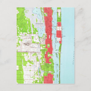 Postale Carte vintage West Palm Beach & Palm Beach FL (194