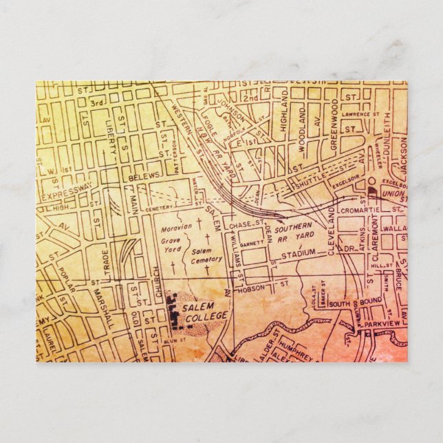 Postale Carte Vintage Winston-Salem, NC (Devant)