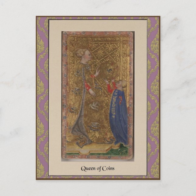 Postale Carte Visconti Tarot Deck - vers 1428-1447 (Devant)