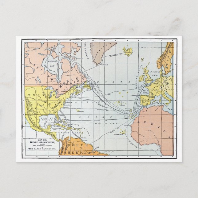 POSTALE CARTE : VOYAGES ATLANTIQUES (Devant)