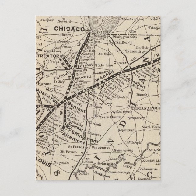 Postale Carte Wabash Railway (Devant)