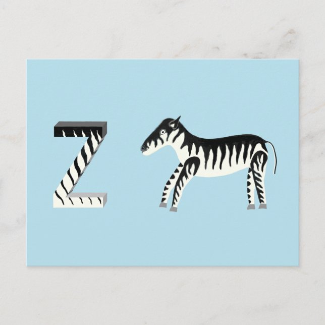 Postale Carte Zèbre (Devant)