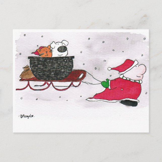 Postale Carte ziggy 2020 avec animaux de compagnie (Devant)