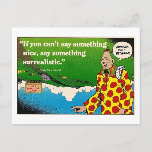 Postale Carte Zippy Surréaliste (Devant)