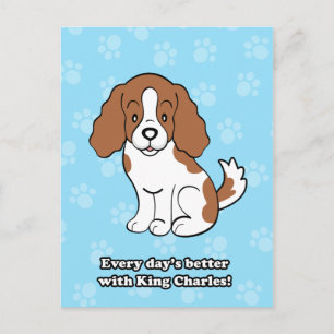 Postale Cartographie Chien Cavalier King Charles Carte Pos