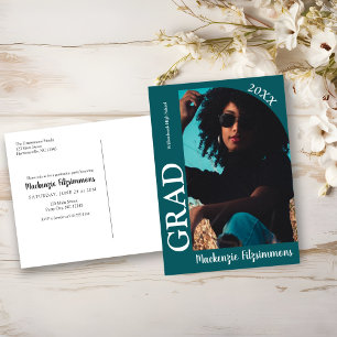 Postale Carton d'invitation de fin d'études en carte posta