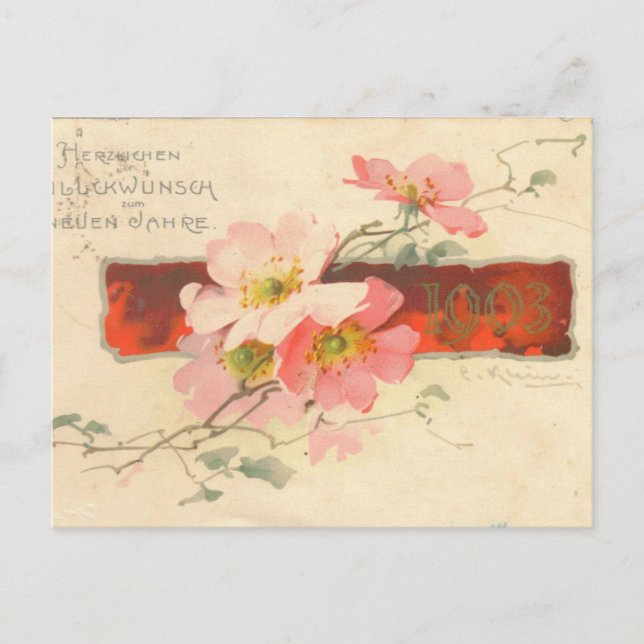 Postale Catherine Klein Reproduction de la carte de voeux (Devant)