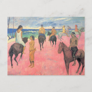 Postale Cavaliers sur la Plage par Paul Gauguin Carte Post