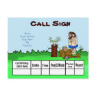 Cave Man Ham Ham Radio Carte QSL Personnaliser It!