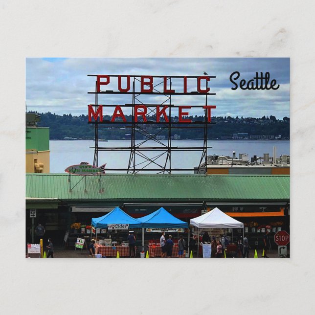 Postale Centre du marché public de Seattle #3 Carte postal (Devant)
